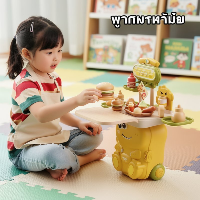 ของเล่นชุดเครื่องมือไดโนเสาร์ กระเป๋าล้อลาก รูปที่ 2