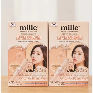 (1ซอง) Mille Perfect SkinCoverConcealer & Coreector คอลชีลเลอร์ & คอร์เรคเตอร์ หัวคู่