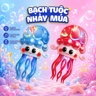 Bạch Tuộc Nhảy Múa Vui Nhộn LED Kèm Âm Nhạc, Xoay Động Và Ánh Sáng Lung Linh