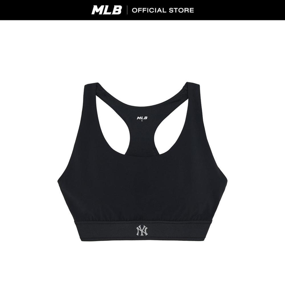 MLB สปอร์ตบรา ผู้หญิง Basic Band Logo Point Crop Top รุ่น 3FTKB0463 50BKS สีดำ