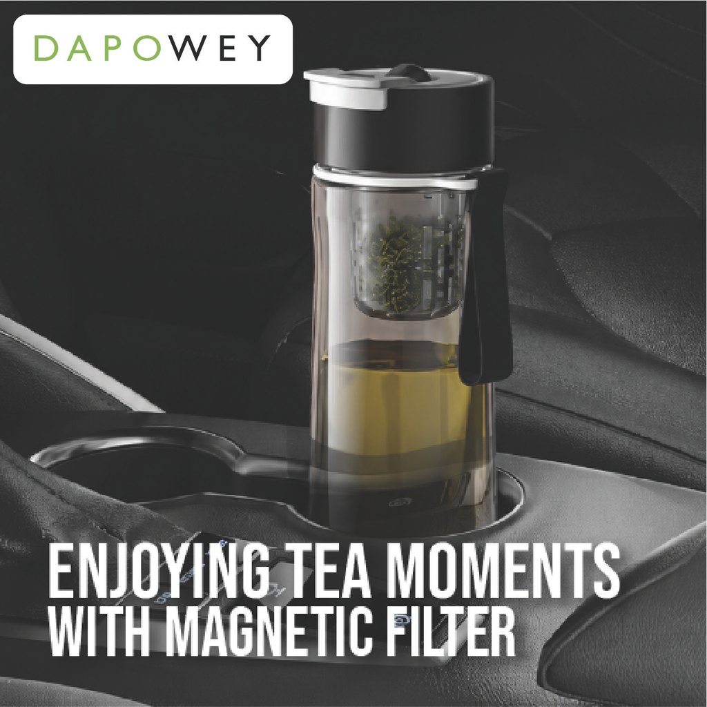 DP Cwan Teh Magnetik 900ML Magnetic Tea Brewing Cup Tea Infuser Tumbler ขวดน้ําขวดพกพาสําหรับเดินทาง