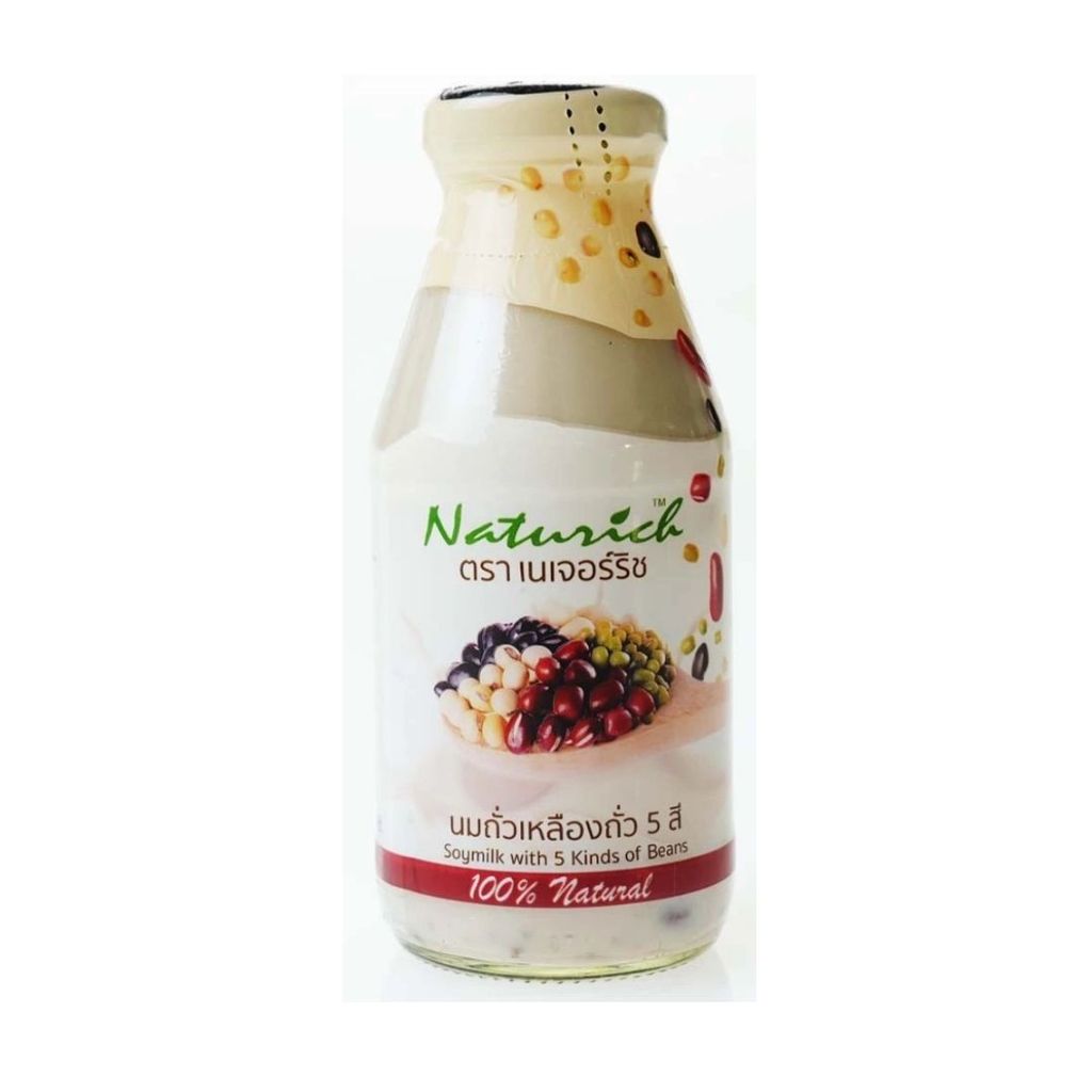 เนเจอร์ริช นมถั่วเหลืองผสมถั่ว5สี Naturich 5 Bean Milk 280ml.