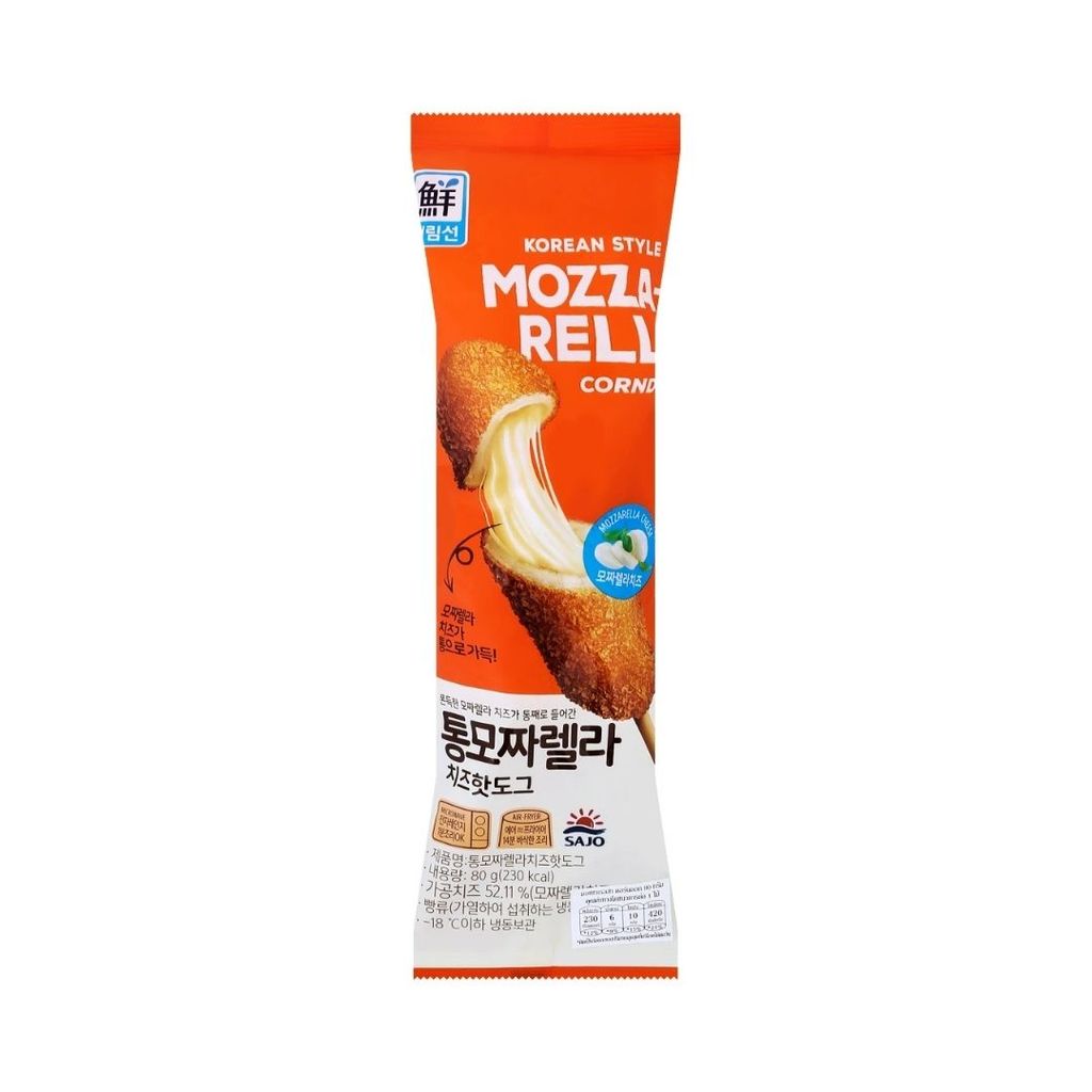 ซาโจ คอร์นด็อกไส้มอซซาเรลล่า Sajo Mozzarella Corn Dog 80g.