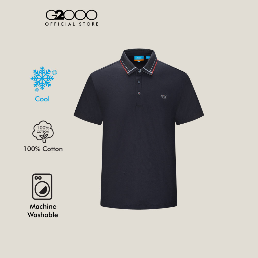 G2000 เสื้อโปโลสำหรับผู้ชาย Smart Fit รุ่น 5914004278 สีฟ้าเข้ม