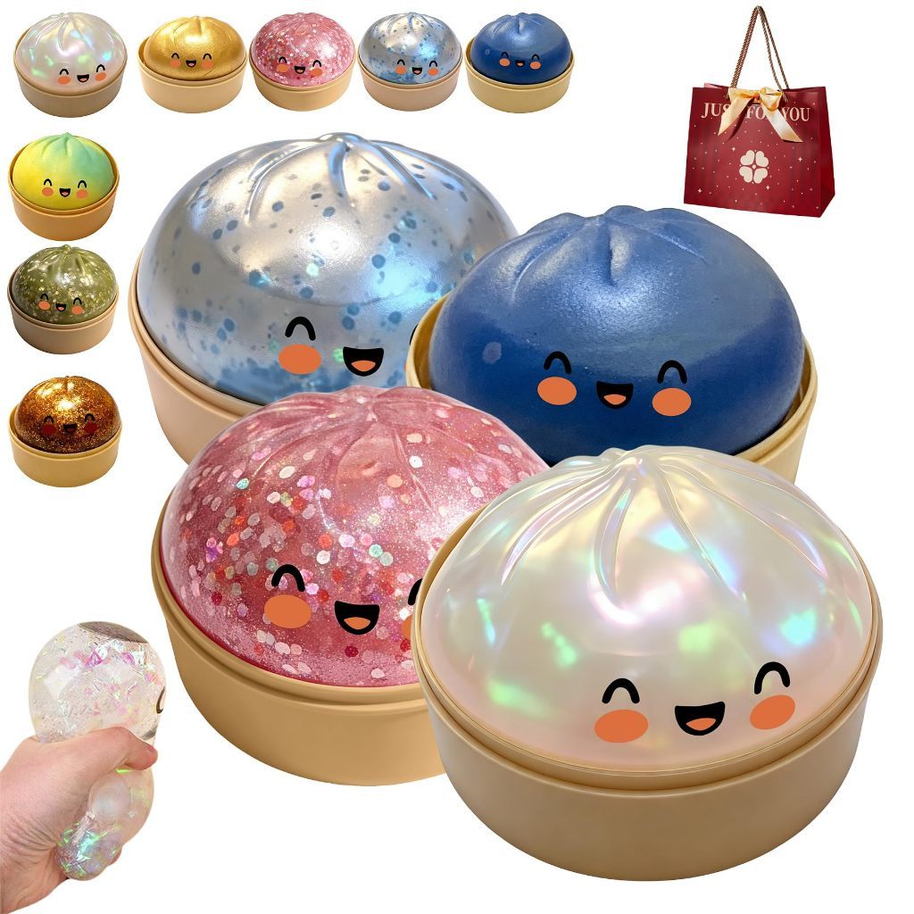 2026 Glitter สกุชชี่ เกี๊ยว Slow Rebound Soft Ball ของเล่นลดความดันด้วยเรือกลไฟบรรเทาความวิตกกังวลและความเครียด