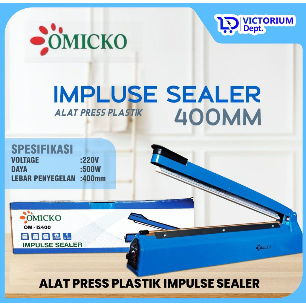 VICTORIUM - เครื่องซีลปากถุง IMPULSE OMICKO OM-IS200 / OM-IS300 / OM-IS400 เครื่องมือกดพลาสติก 200MM