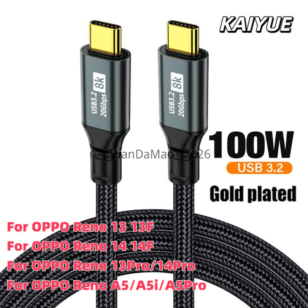 FDBB PD 100W USB Type C สําหรับ OPPO Reno A5 A5I A5Pro A5 infinix GT30Pro USB 3.2 Type-C Gen2 20Gbps