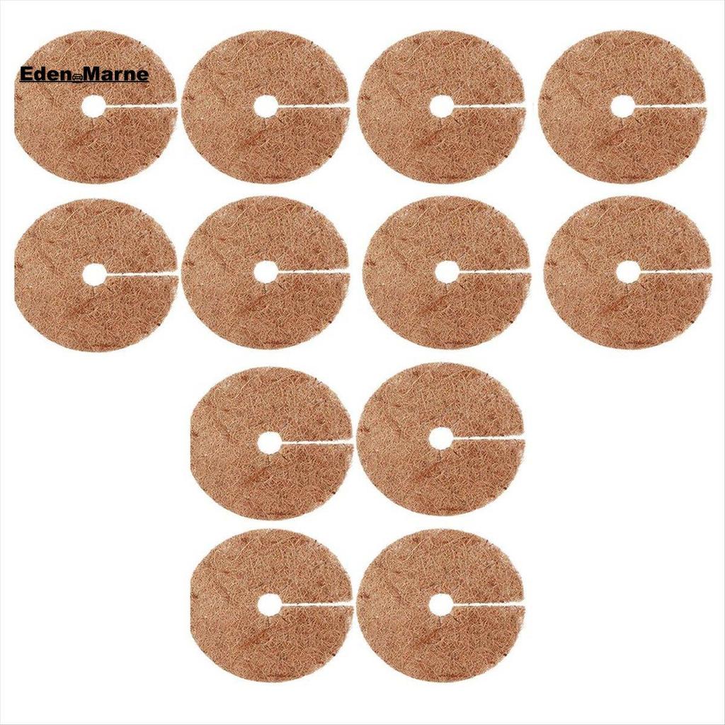 [Eden_Marner] 12 ชิ้นใยมะพร้าว Mulch Ring Tree Protector Mat,14.5 นิ้ว Coir Plant Protectors จากสัตว