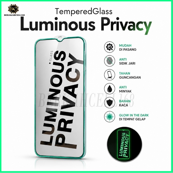 BCL168- TEMPERED GLASS SPY GLOW IN THE DARK XIAOMI POCO X3 X3 PRO X3 GT