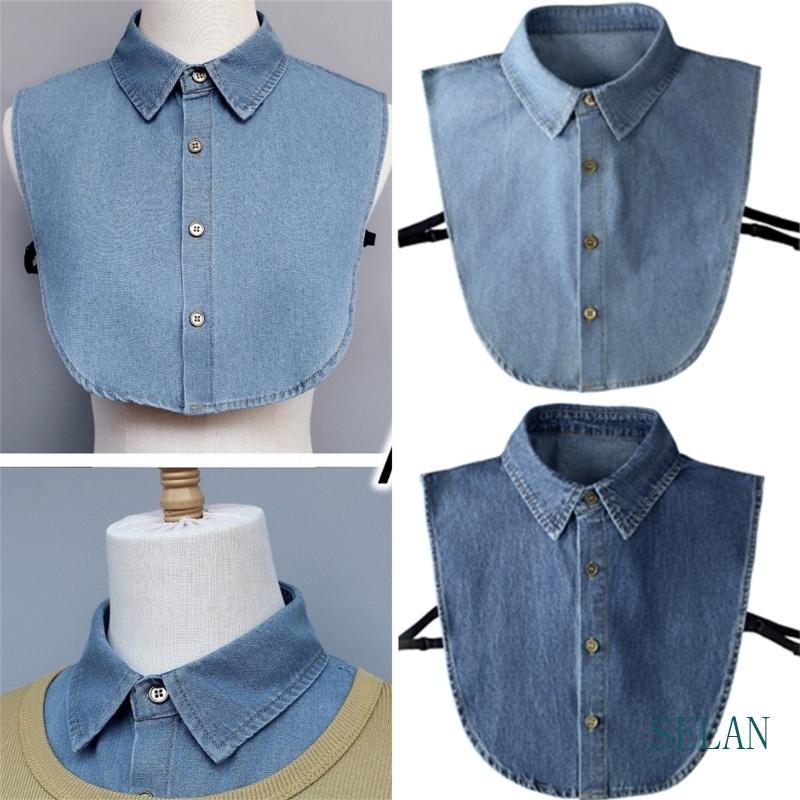 SEL Stylish Jeans Shirt Collar Unisex Design Fashion Neckpie สําหรับโอกาสต่างๆ