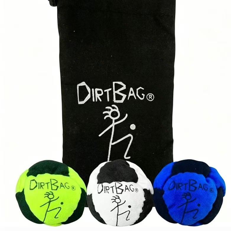 Dirtbag Hucky สําหรับผู้ใหญ่ Dirtbag Footbag พร้อม Tote Bag Balls หลายสี Juggling Balls สําหรับผู้เริ่มต้นปาร์ตี้เกมฝึกประสานงาน