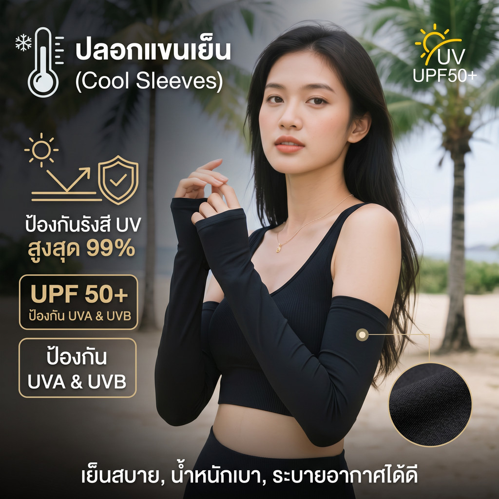 ปลอกแขนกัน UV Smile Socks Series แพ็ค 12 คู่ ปลอกแขนยาว ปลอกแข้ง กันแดด กันUV50+ เนื้อเย็น