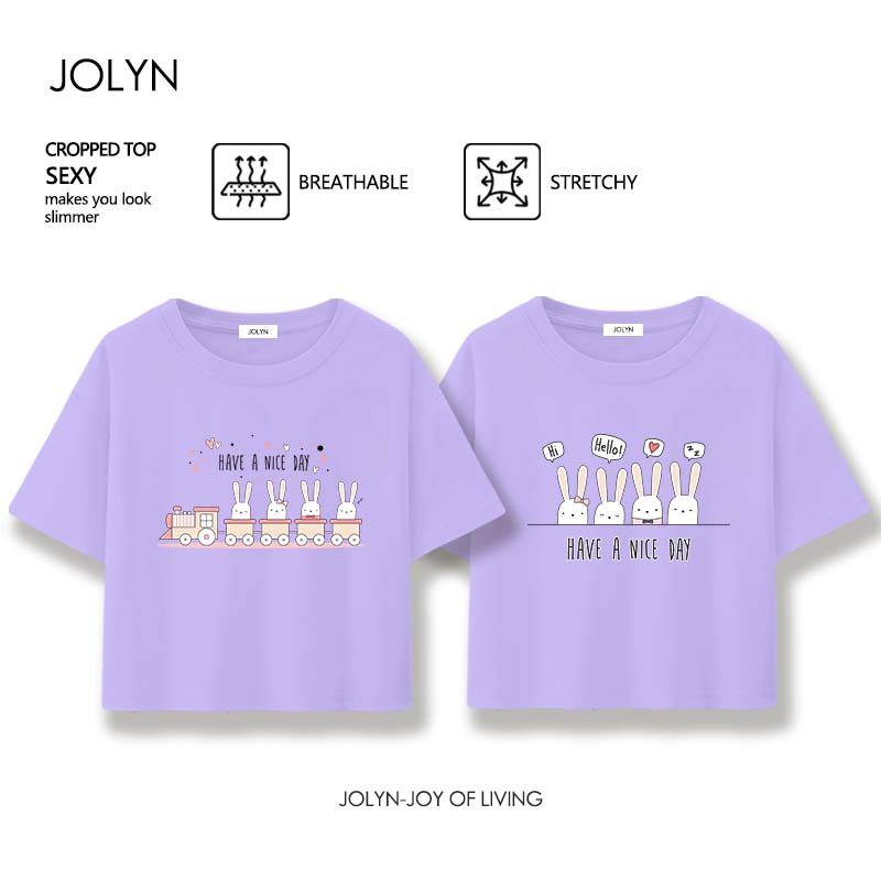 เสื้อยืดทรง crop คอกลม ใส่สบาย ไม่หด ระบายอากาศได้ พิมพ์สัตว์น่ารัก มีทั้งหมด 5 สี มีลายใหม่มาเพิ่ม (พร้อมส่ง)