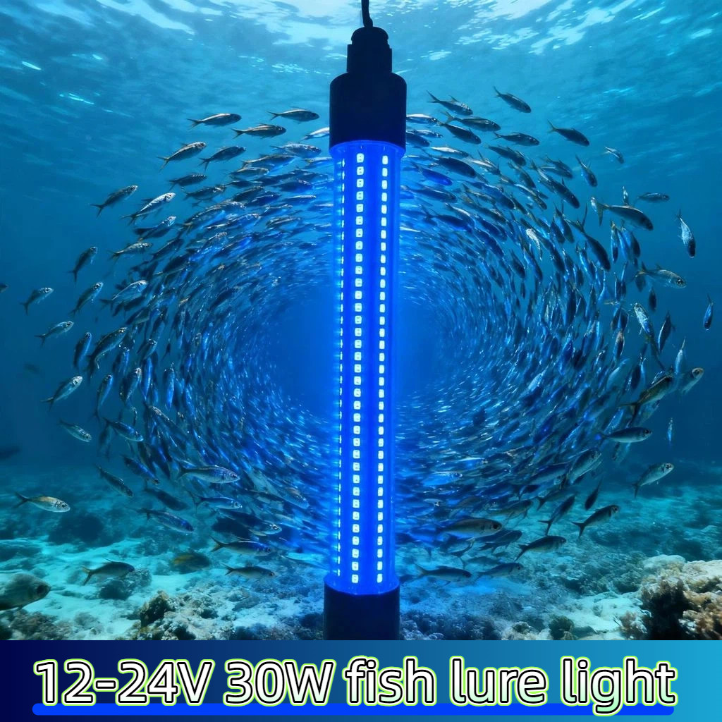 12-24V 30W IP68 ไฟตกปลาปลาทูกันน้ํา Balangyu ไฟล่อปลา LED ไฟสะสมปลา ไฟใต้น้ํา การรวบรวมปลาเร็ว