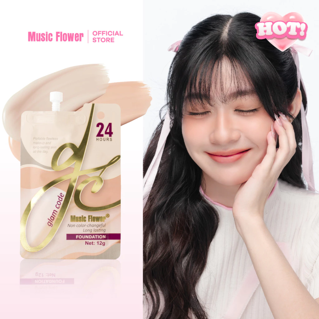 [Music Flower] รองพื้นครีม ซองมิวสิค สูตร All Day กันน้ำคุมมันกันเหงื่อไม่เหนียว ติดทนนานตลอดวัน