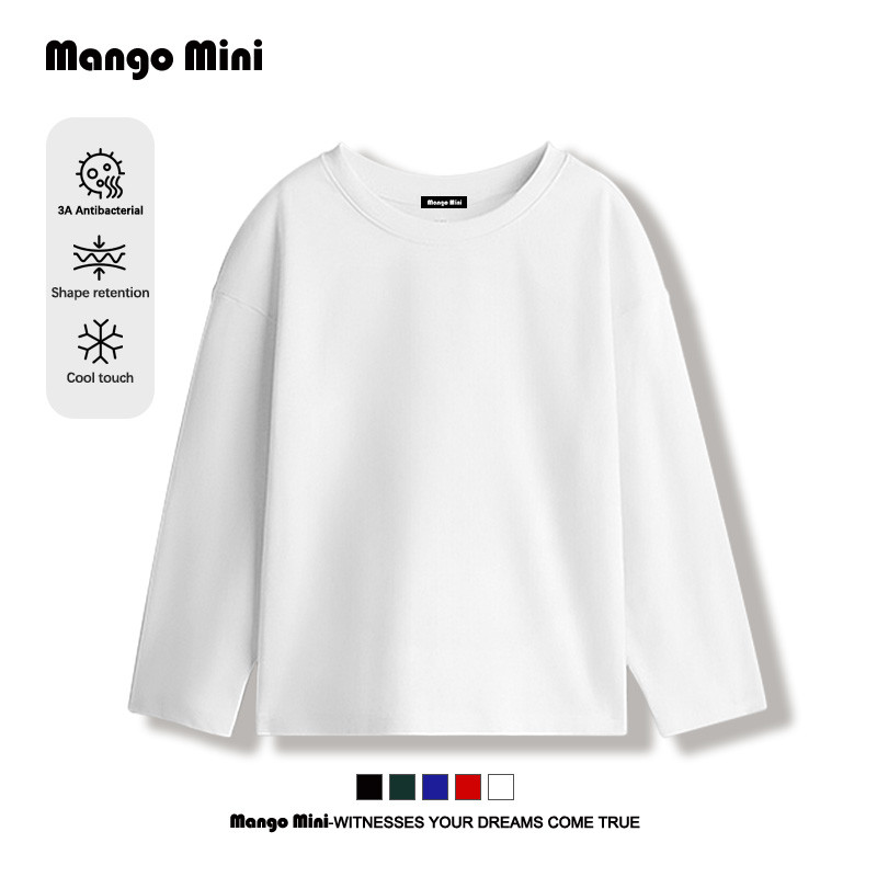 เสื้อยืดแขนยาว สีพื้น เสื้อยืดคอกลม แขนยาว ไซส์100-150 คุณภาพดี ฤดูใบไม้ผลิและฤดูใบไม้ร่วง (ส่งเร็ว จัดส่งจากไทย)