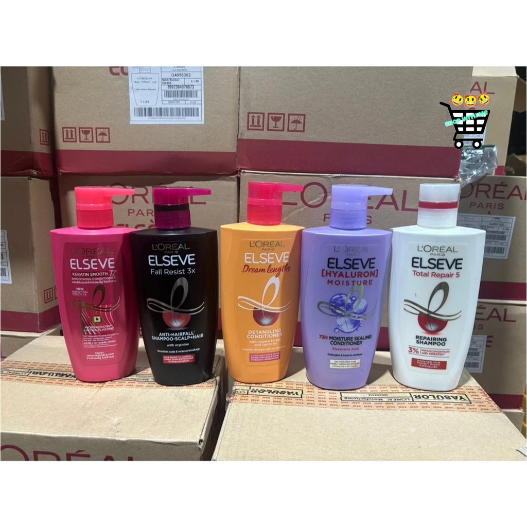 สมายด์ขายถูก L'Oreal ELSEVE ลอรีอัล แชมพู ครีมนวดผม L'Oréal แชมพู 400-410ml.