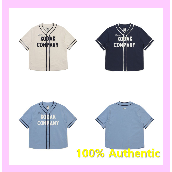 Kodak เกาหลี - Kodak - เสื้อเชิ้ตเบสบอล Kodak Company Sheer Shot - Sky Blue