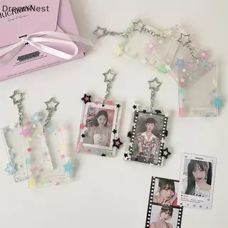 [DreamNest] น่ารักสีสัน Star Photocard Holder 3 นิ้วผู้ถือบัตร Idol Photo Storage Card Display ป้องกันจี้ Card Organizer ของขวัญ (th)