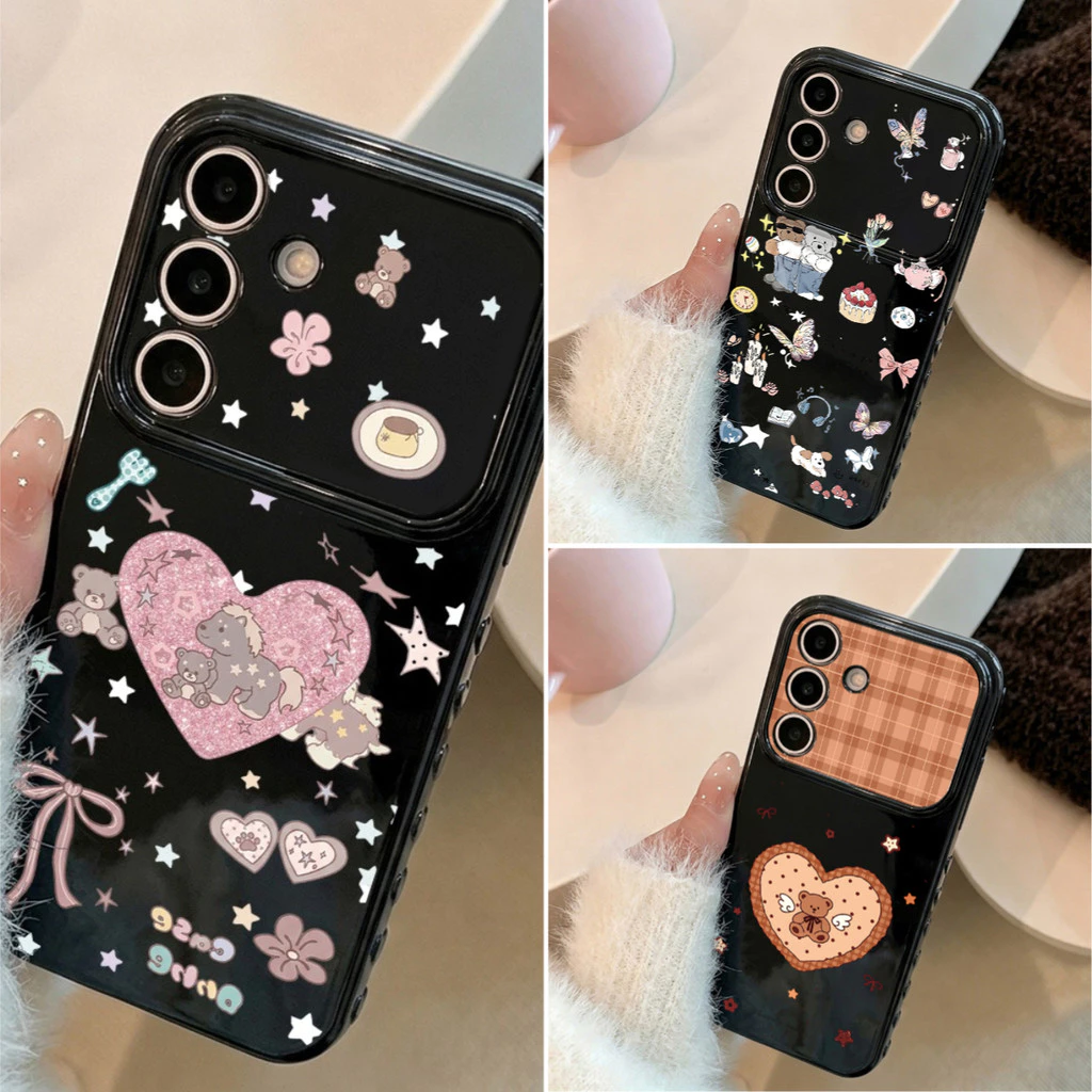 Heart Bear เคส For Samsung A57 A17 A07 A27 A06 A16 A35 A36 A56 A54 A37 A05 A55 A12 A13 A05S เคสโทรศัพท์ เคสมือถือ Case