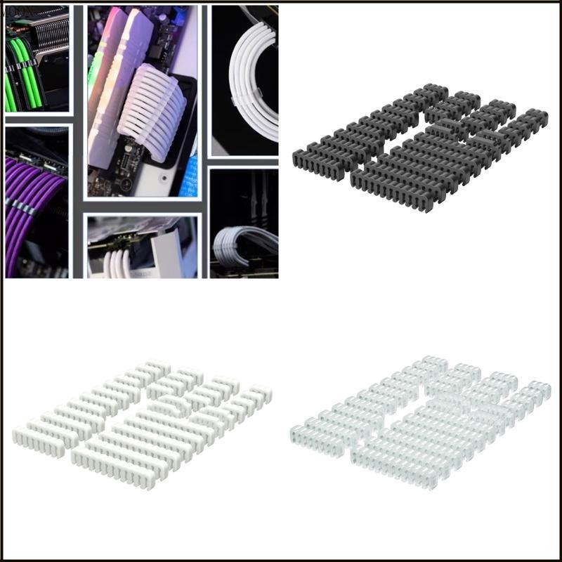 MOON 34PCS หวีอะคริลิคอเนกประสงค์ชุดสําหรับ Neat Power Cable Routing 24Pin เมนบอร์ด 8Pin GPU การ์ดสายไฟจัดระเบียบ