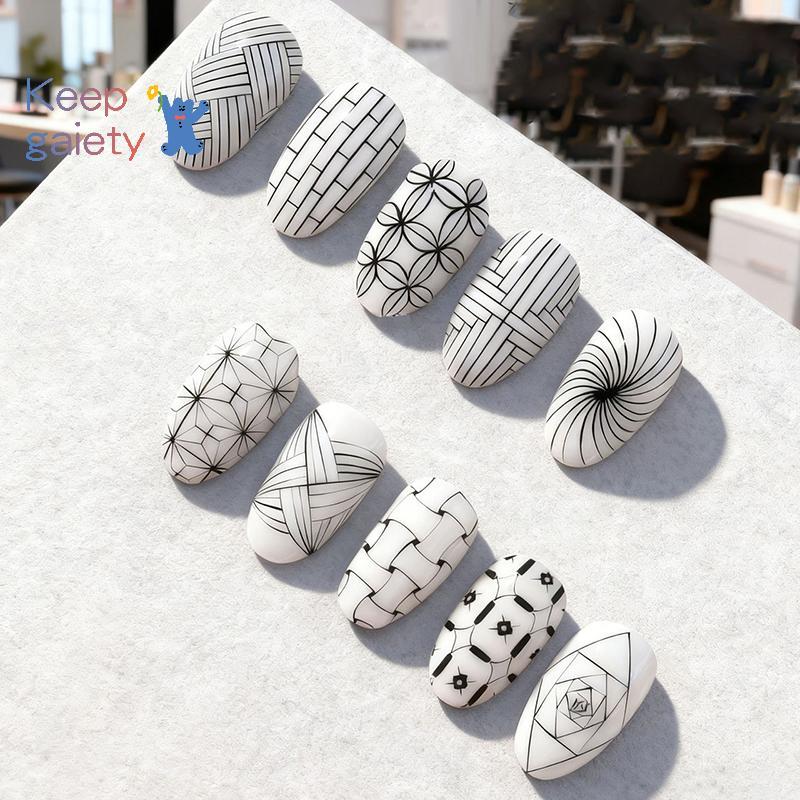 Kpt-t 5PCS Nail Art Liner แปรงขนาดภาพวาดเล็บออกแบบปากกา รูปที่ 3