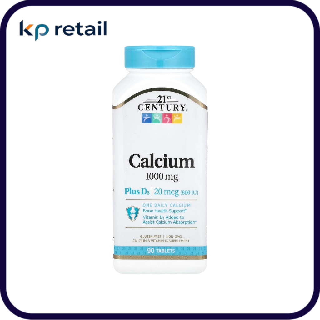 21st Century, Calcium Plus D3, 90 Tablets