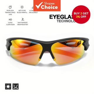 New Featherlight Semi-Rim Sport Sunglasses with Prismatic UV400 Lens for Running, Cycling, Global Travel - Unisex All-Day Chroma Armor.