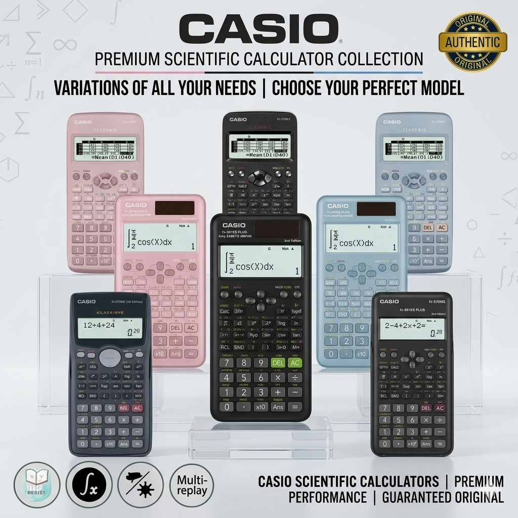 เครื่องคิดเลขวิทยาศาสตร์ Casio FX-991ES Plus FX-570EX FX-570MS ClassWiz Dual Power