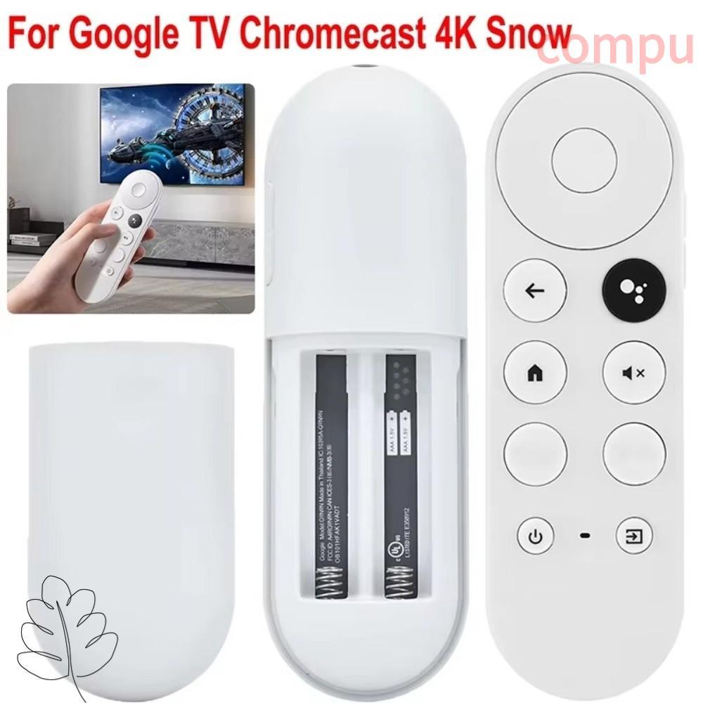 COMPU สําหรับ Google Chromecast Remote, HD Compatible G9N9N เปลี่ยนรีโมทคอนโทรลด้วยเสียง, Snow Color