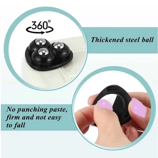 ใหม่ 4PCS Self-Adhesive 3-Ball ล้อ Mini Swivel Rollers สําหรับเฟอร์นิเจอร์กล่องเก็บถังขยะ Smooth Gliding Sticky ฐาน