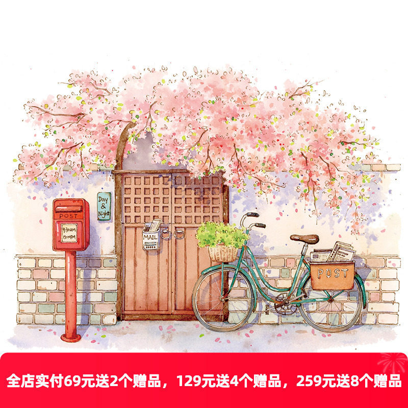 OKMT ใหม่ Seven Days Original Handbook Street Shop ภูมิทัศน์ PET ภูมิทัศน์คู่มือทั้งม้วนเทปกระดาษ