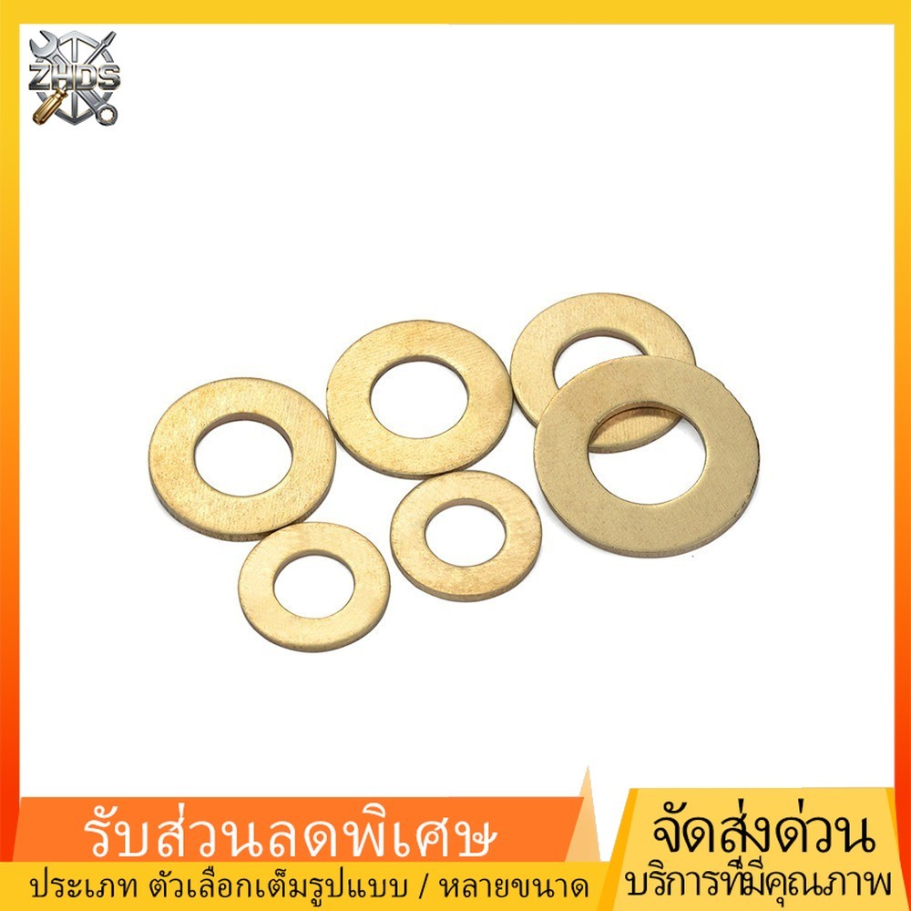 แหวนอีแปะ แหวนรอง /แหวนอีแปะ  แหวนรองน็อต แหวน ทองแดง  M5/M6/M8/M10-M24 ZHDS*