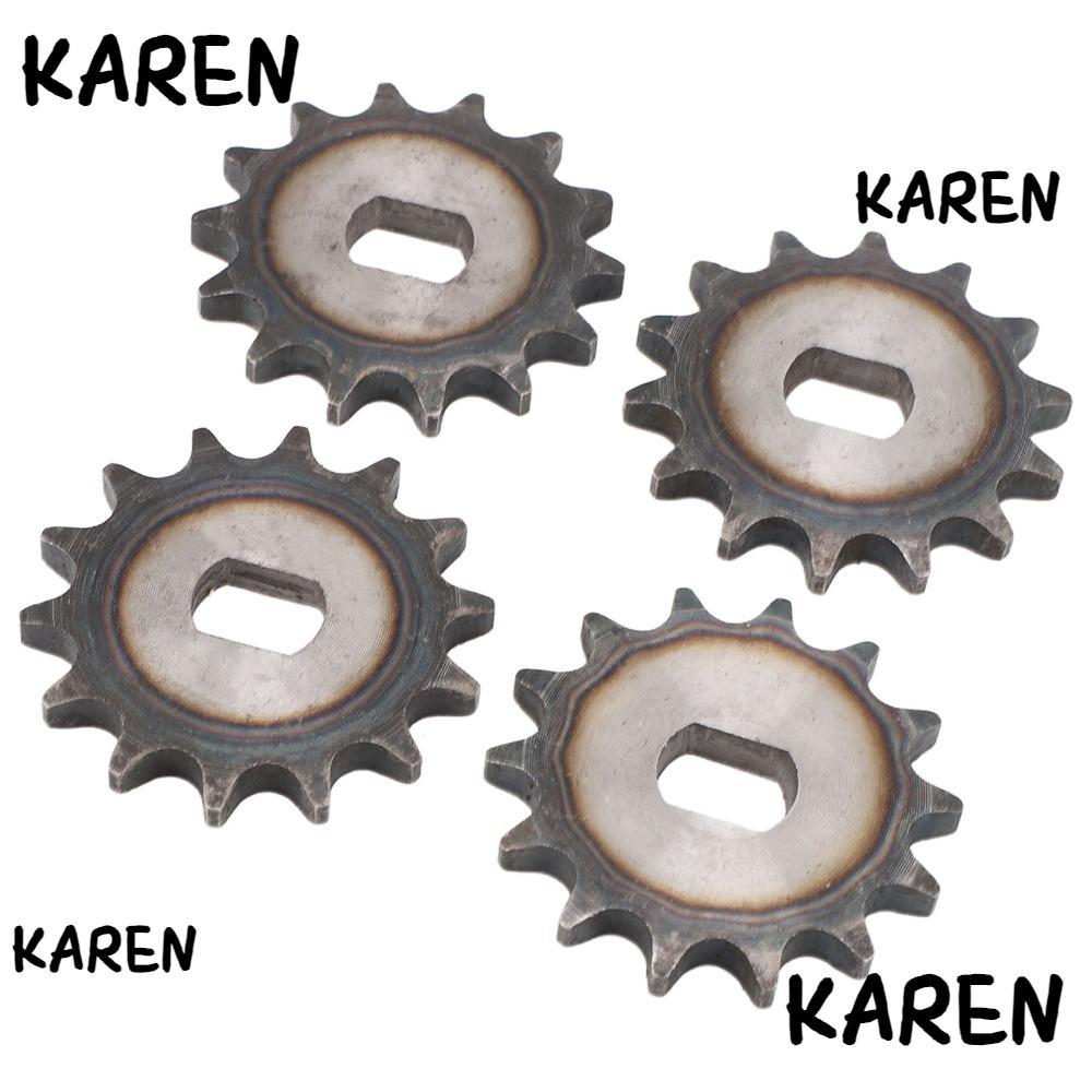 KARENGOODS 4 ชิ้นเฟืองโซ่, 428 14T 12x17 มม.สกู๊ตเตอร์ไฟฟ้า Sprocket, Dueable H Hole เหล็ก E-Scooter