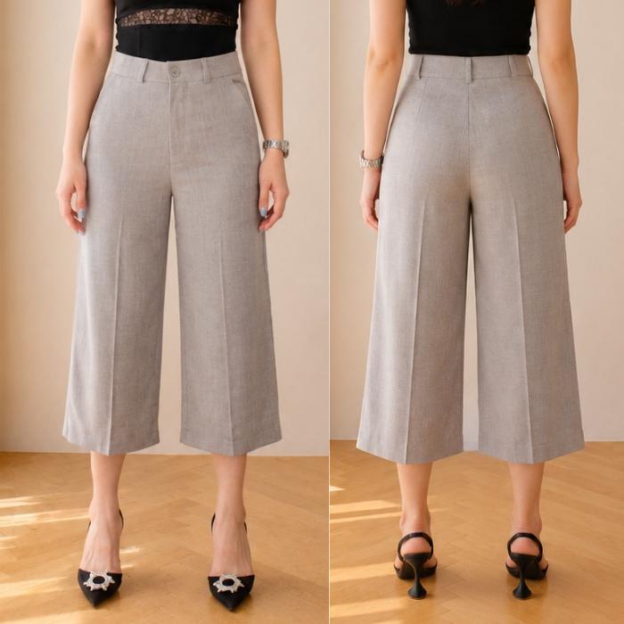 กางเกงทรง 5 ส่วน ผ้าสโนว เกรดพรีเมียม (Size S-40นิ้ว) Women Clothing 1/3