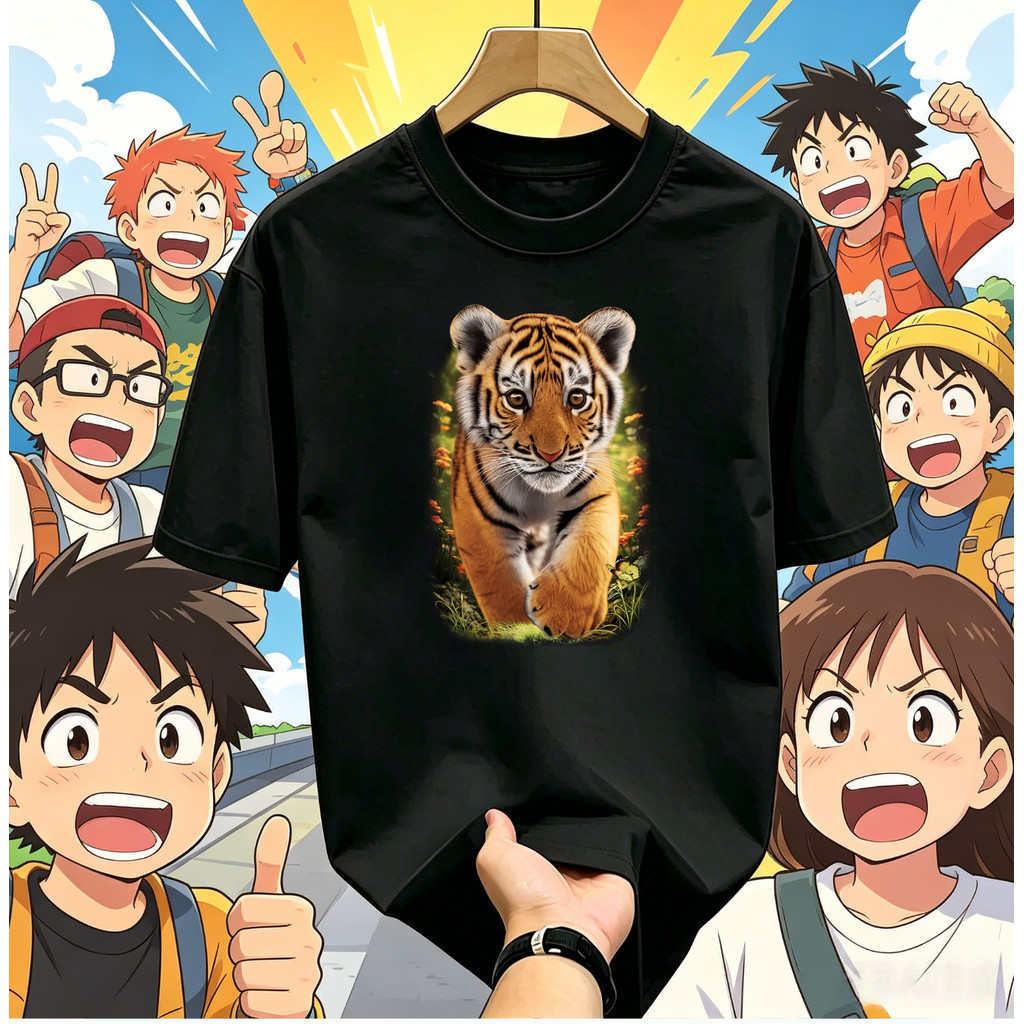 (จัดส่งตลอด 24 ชั่วโมง) ลูกเสือตัวเล็ก ๆ ธีมเสื้อยืดชายและหญิงท็อปส์ซูทุกวัน
