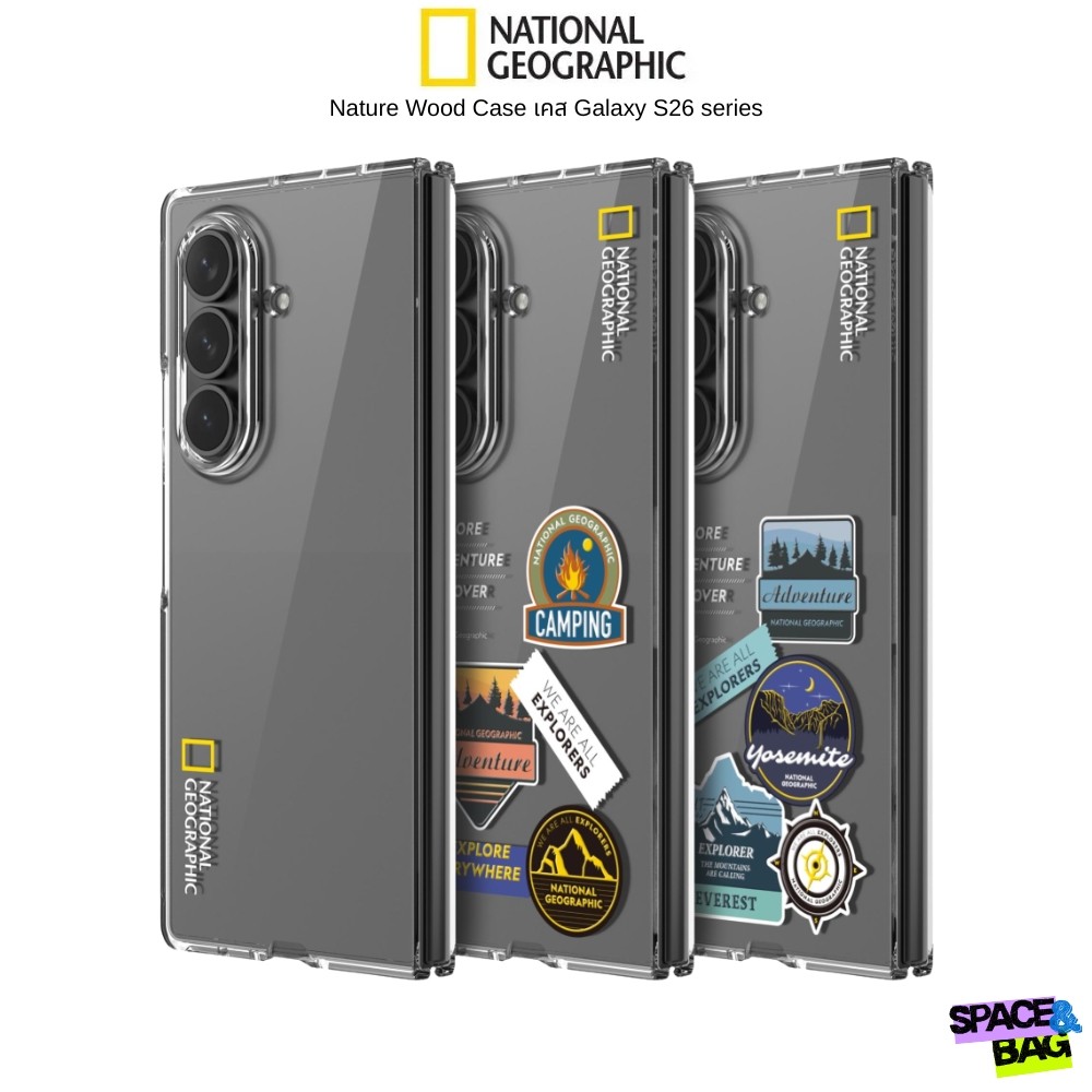 National Geographic Crystal Slim Fit Case เคสสำหรับ Galaxy Z Fold 7 เคสใสดีไซน์บาง