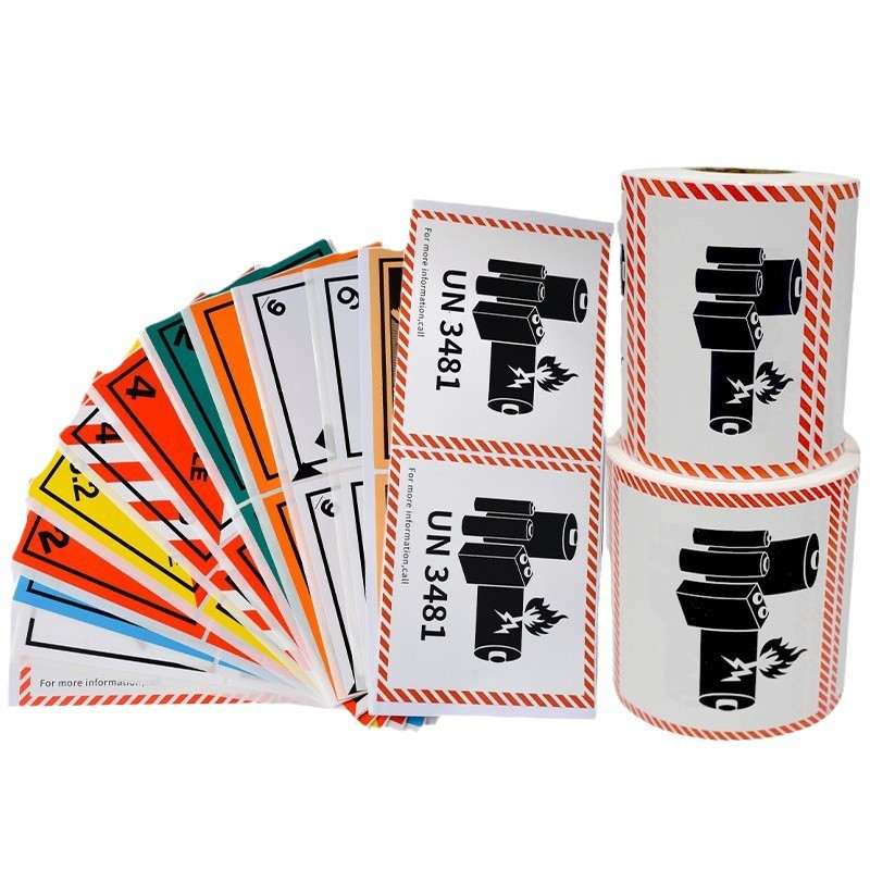 แบตเตอรี่ลิเธียมป้ายกันไฟ UN3091 สติ๊กเกอร์ฉลากทนไฟ Air Outer Box Label สติ๊กเกอร์เตือน 3481UN3090