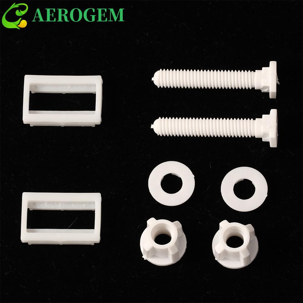 AEROGEM ที่นั่งชักโครกสําหรับปะเก็นฝาชักโครก PP 2 PACK ฮาร์ดแวร์ห้องน้ํา DIY พร้อมสกรูยึดชุด