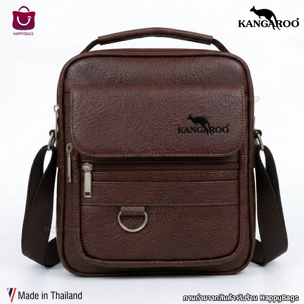 กระเป๋าสะพายข้างผู้ชาย Kangaroo หนังPU (ส่งจาก กรุงเทพมหานคร)