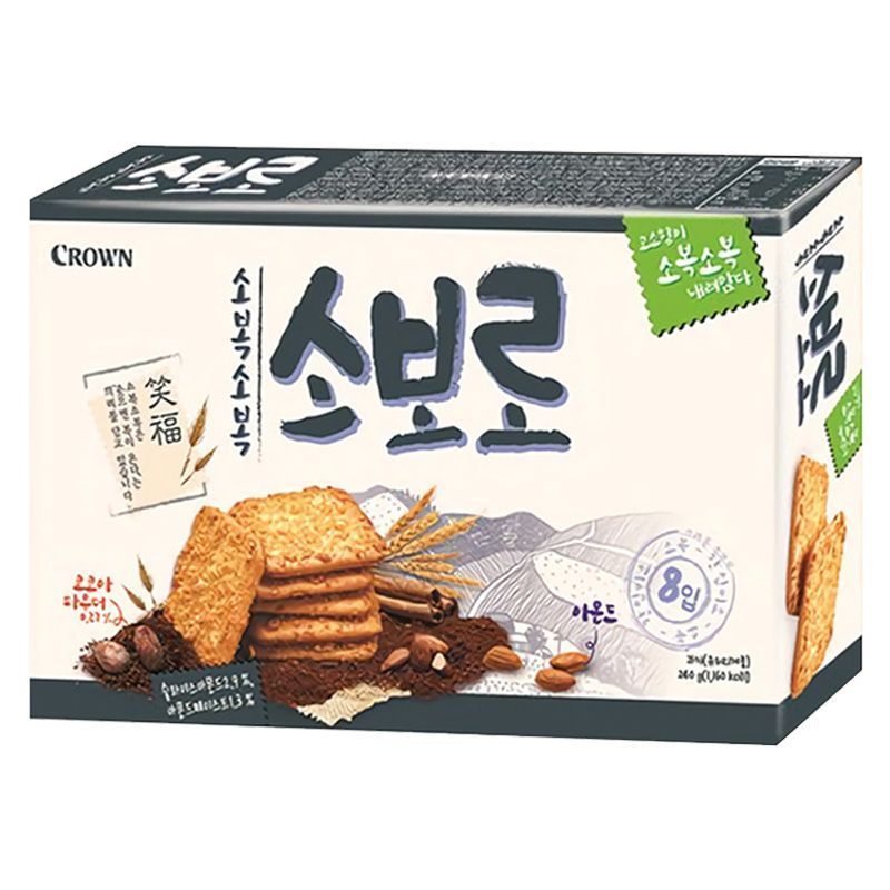 เกาหลีใต้นําเข้า CROWN CROWN CROWN CROWN Biscuits Tonsand Sand Sandwich Office Casual Snacks S202606
