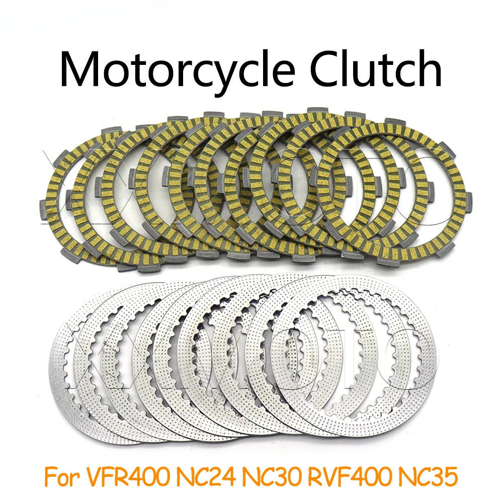 สําหรับ Honda VFR400 NC24 NC30 RVF400 NC35 VFR 400 NC 24 30 RVF 400 แผ่นคลัทช์รถจักรยานยนต์แรงเสียดท
