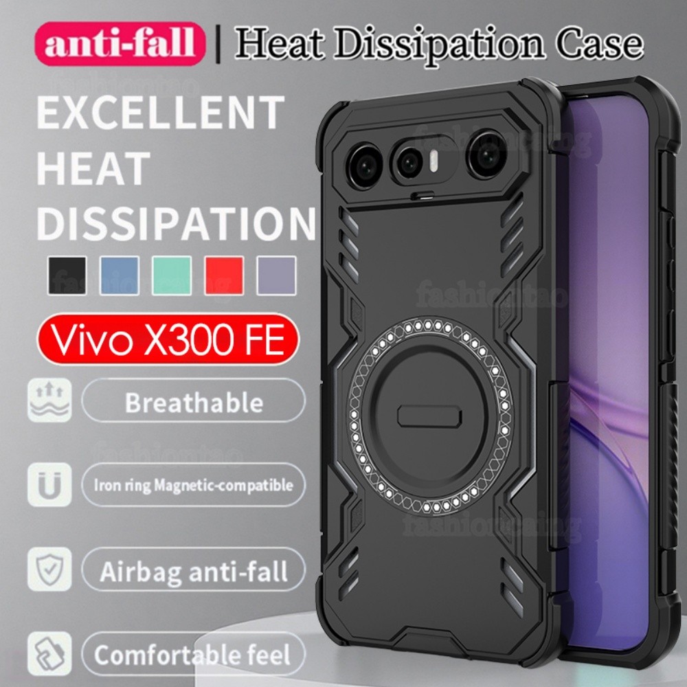 สําหรับ Vivo X 300 X300 FE X300FE X300Pro VivoX300FE VivoX300Pro 2026 Hollow การกระจายความร้อนเคสโทรศัพท์สี่มุมกันกระแทกปกหลัง