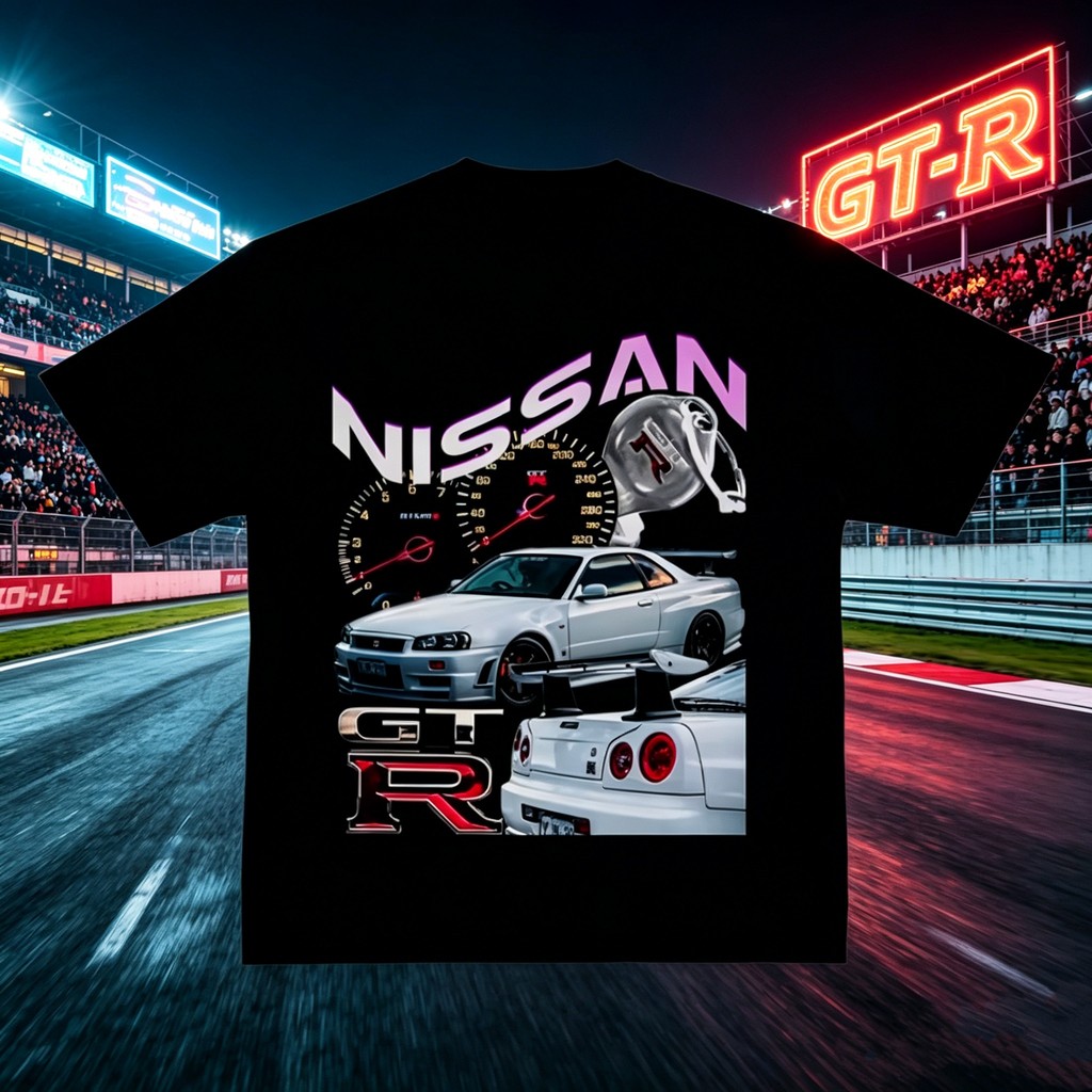 เสื้อยืดแขนสั้น RWB ลายรถ JDM สไตล์ฮิปฮอป อเมริกัน คอเล็ก เสื้อฮิปฮอปวินเทจ