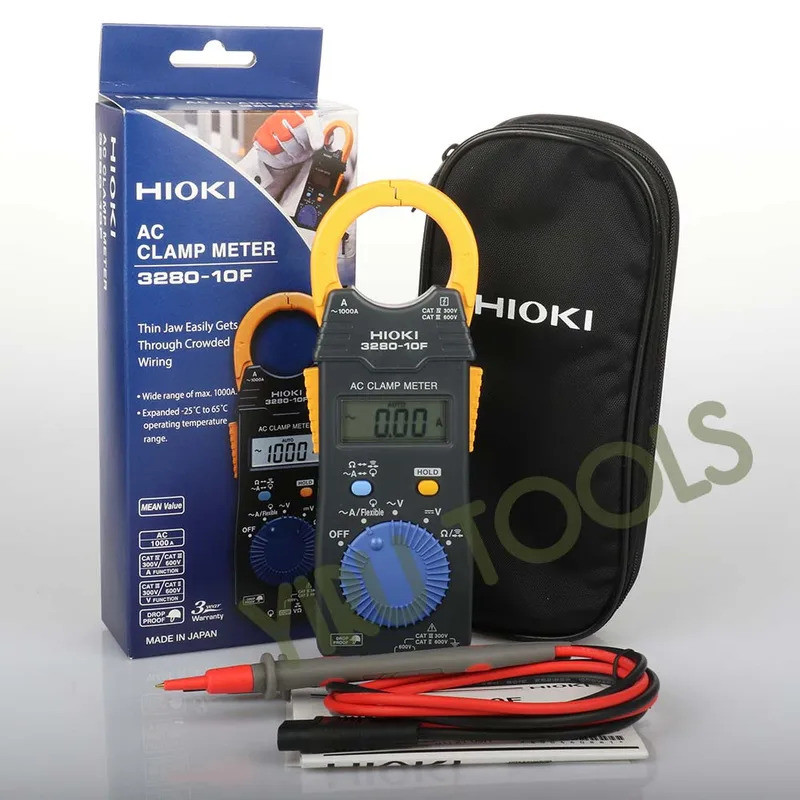 Precision Hioki 3280-10F 1000A AC Digital Clamp Meter กว้างปฏิบัติการอุณหภูมิช่วง -25C ถึง 65 C(-13.