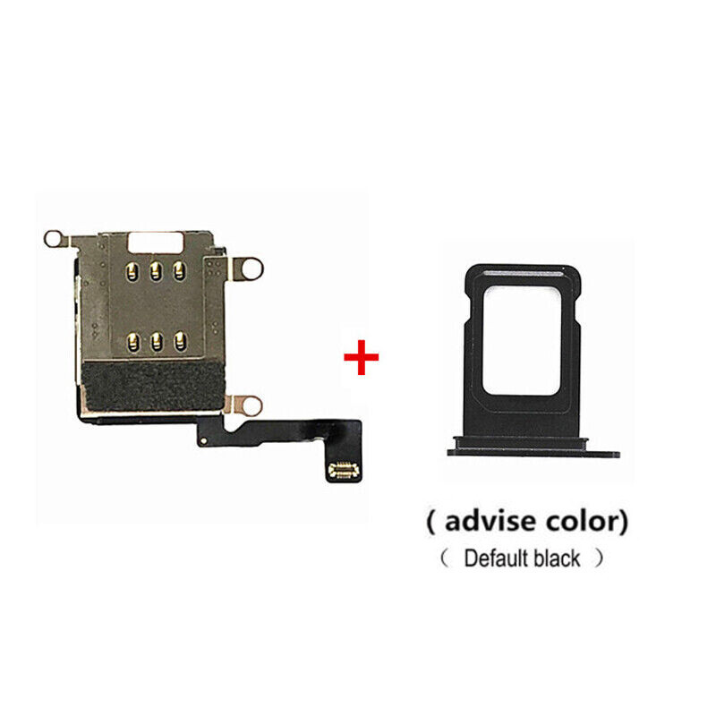 Dual SIM Card Reader Holder Slot Socket Flex Cable+SIM TRAY Fr iPhone 12 Pro Max