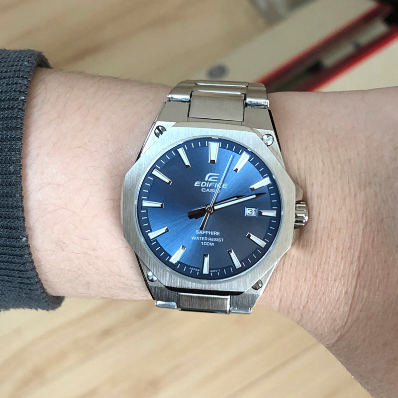 นาฬิกา Casio EFR-S108D-2A/2B/3AV/EFV-100D-9A/8A นาฬิกาข้อมือผู้ชายควอตซ์กันน้ํา