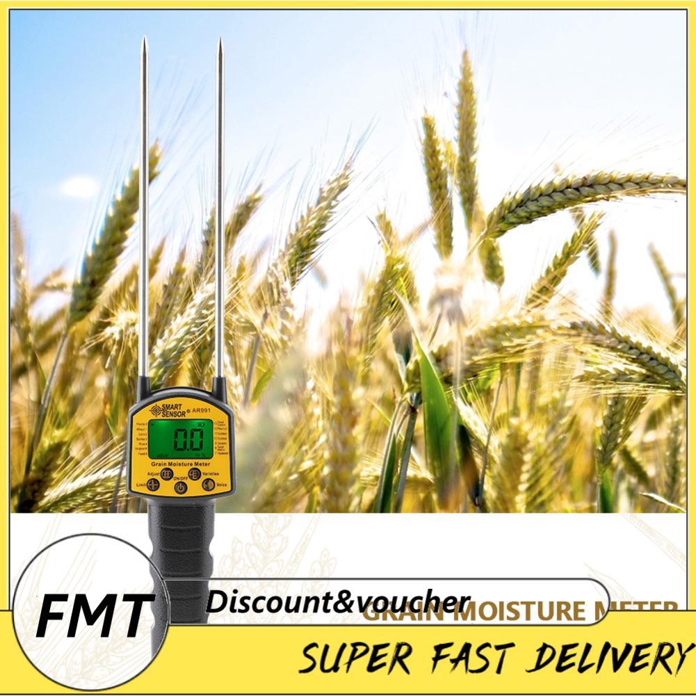 Freemarket ตลาดเสรี SMART Sensor AR991 เครื่องวัดความชื้นดิจิตอลพร้อมจอแสดงผล LCD และโพรบเหล็กก้านสำ