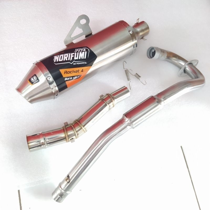 EXHAUST Norifumi คอท่อสแตนเลส 38 มม.1 ชุดสําหรับ Ksr110 Msx 125 Yamaha wr 155 Xtz125 xr200 xr150 Crf