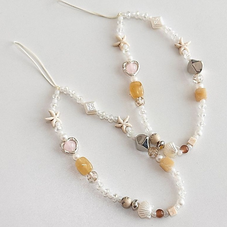 earika.earrings - seabloom charm strap สายคล้องโทรศัพท์ พวงกุญแจ ปลาดาว ทะเล